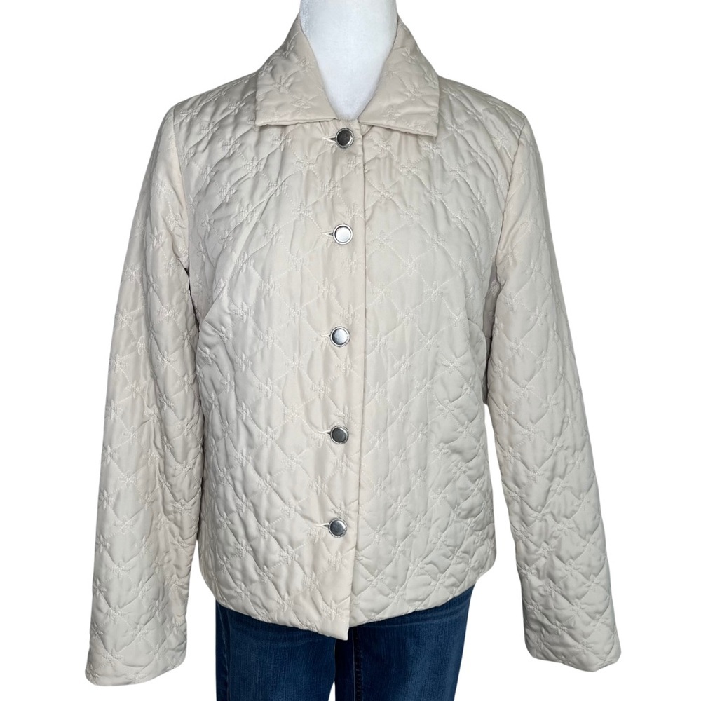 Croft & Barrow NEW Diamond Quilted Jacket Antique Linen Small S NWT